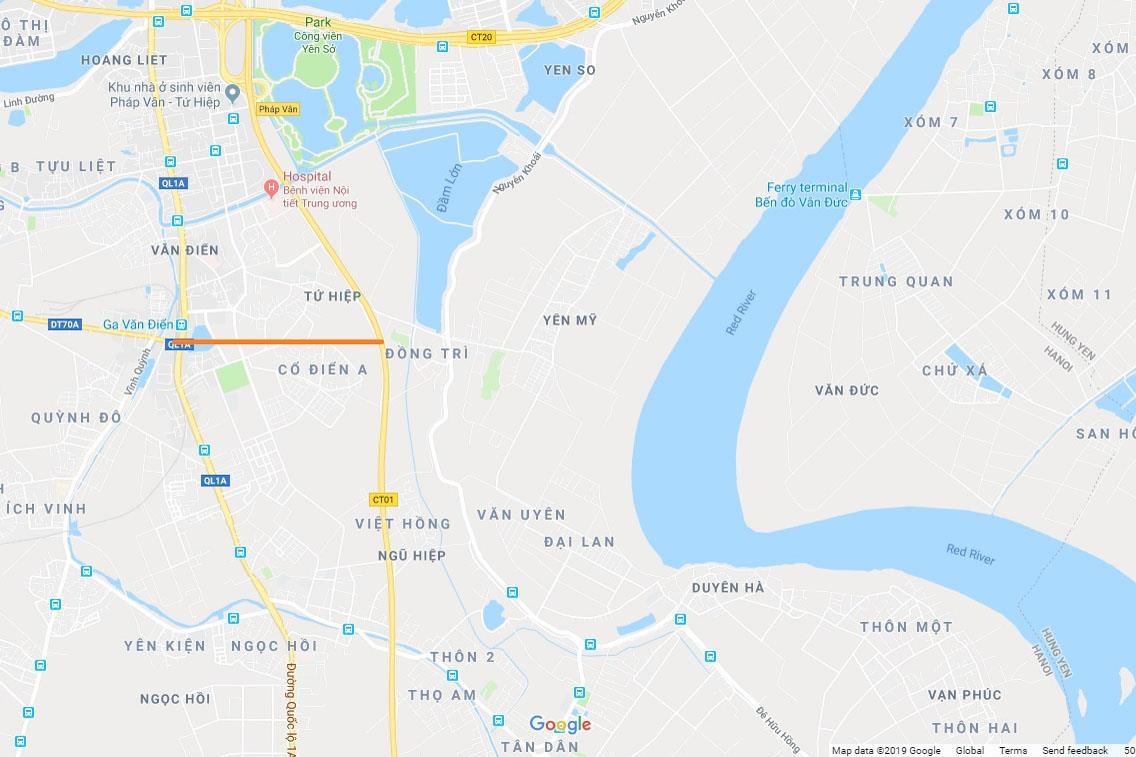 Noi duong 70 vao cao toc Phap Van - Cau Gie anh 2