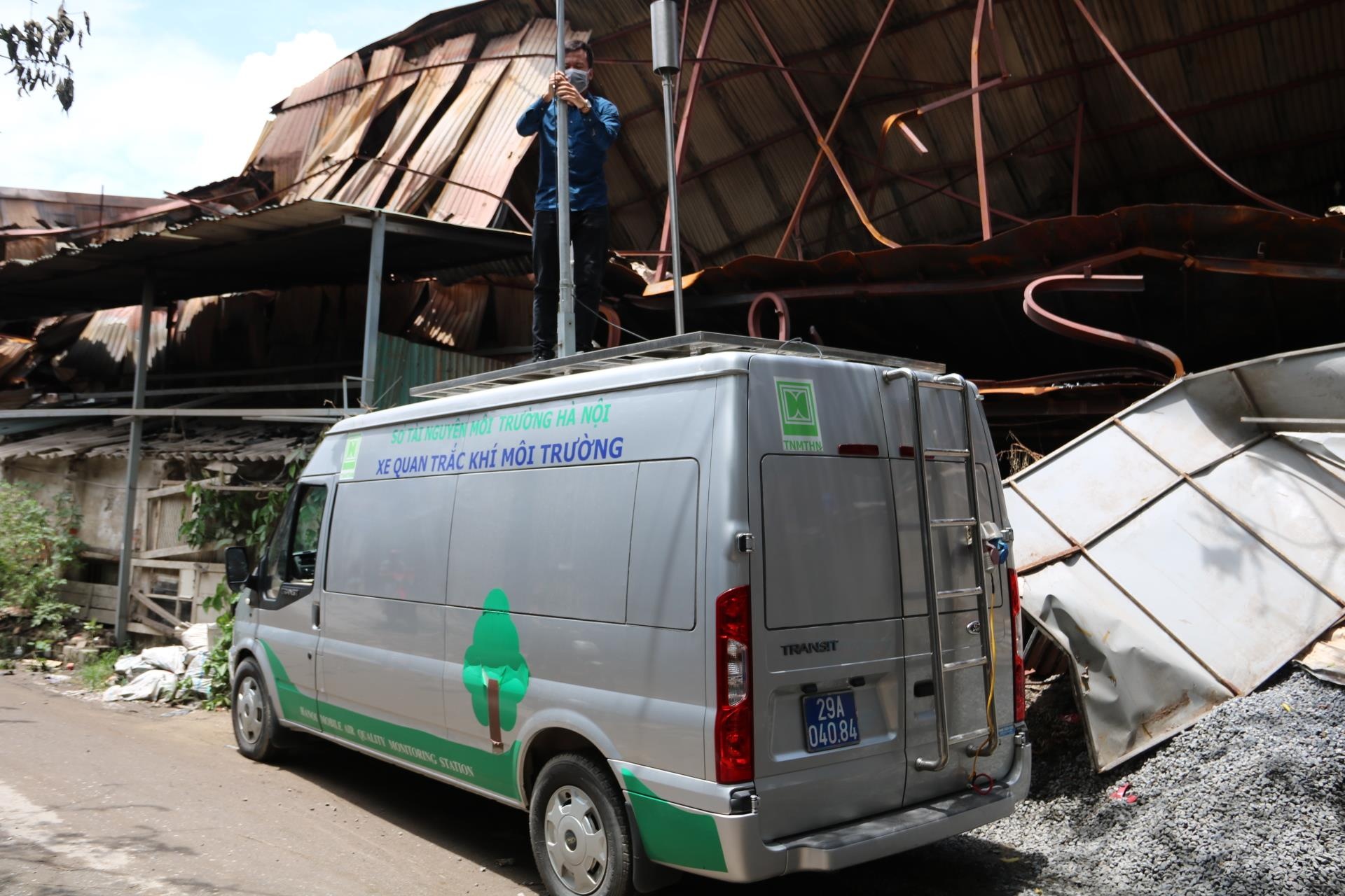 quan trac khong khi hien truong vu chay,  nhiem doc thuy ngan sau vu chay anh 1