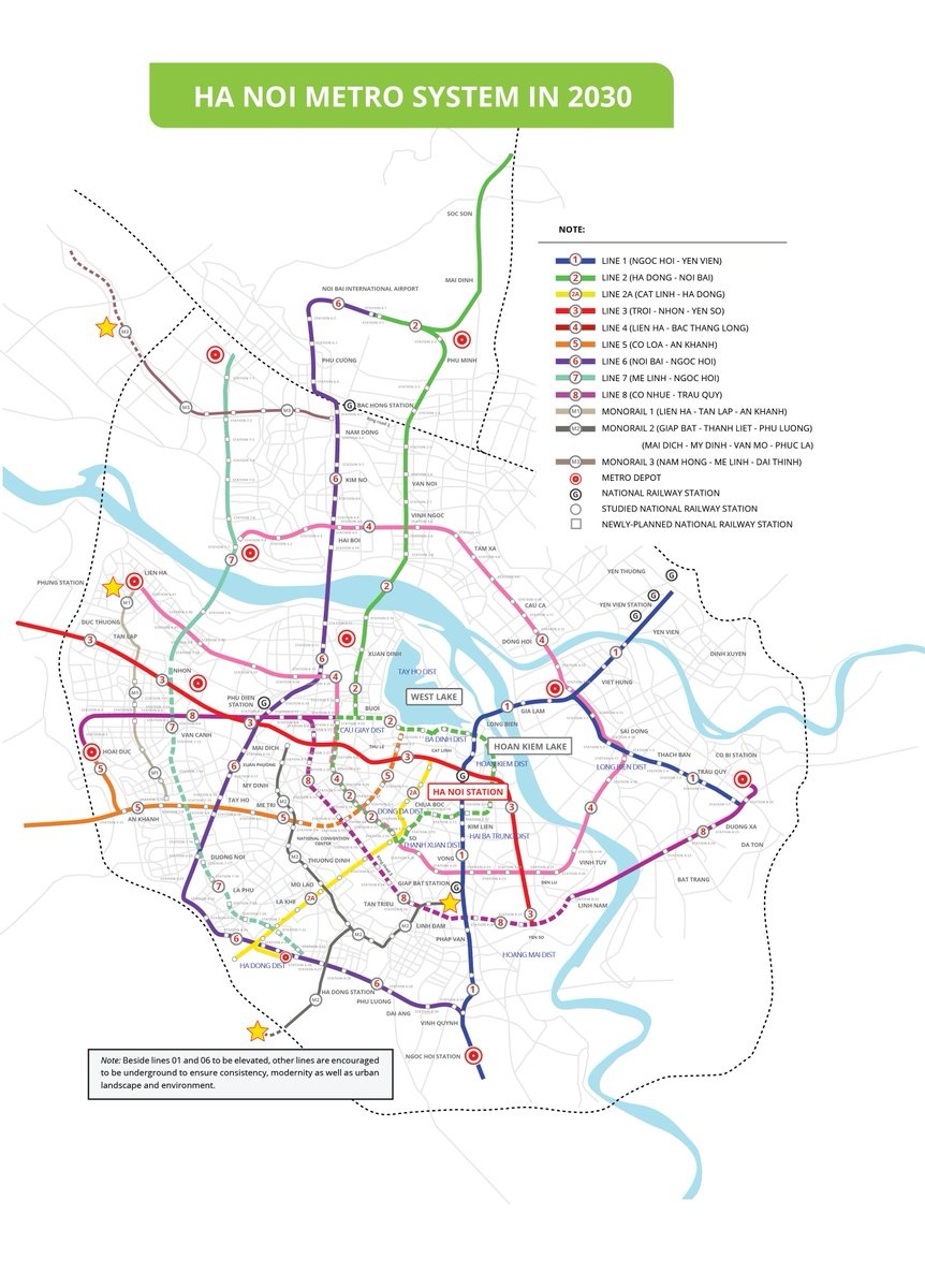 Ha Noi co 2 du an duong sat,  du an duong sat do thi anh 1