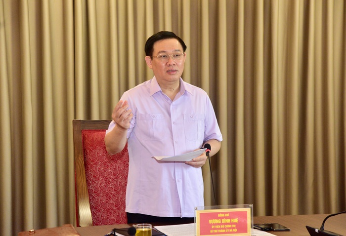 Bi thu Vuong Dinh Hue,  Thanh uy Ha Noi anh 1