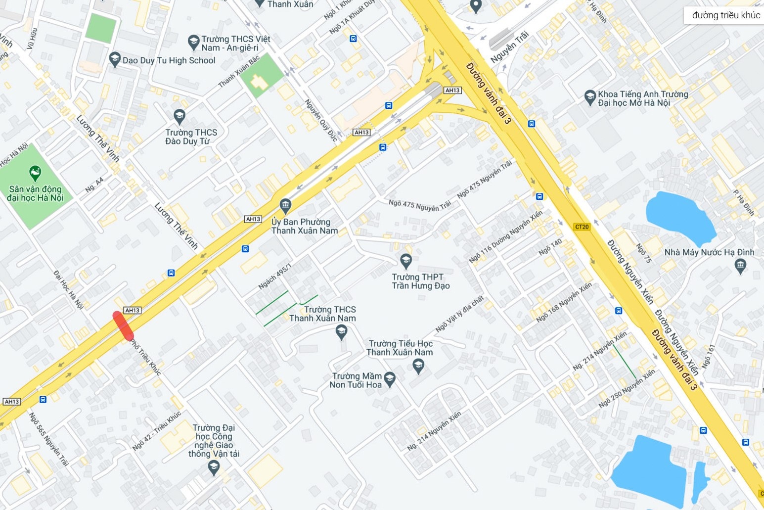 Ha Noi xay cau vuot cho nguoi di bo qua duong Nguyen Trai anh 1