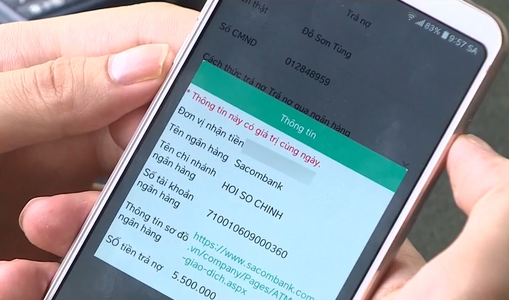 App cho vay doi no tan khoc hon tin dung den truyen thong hinh anh