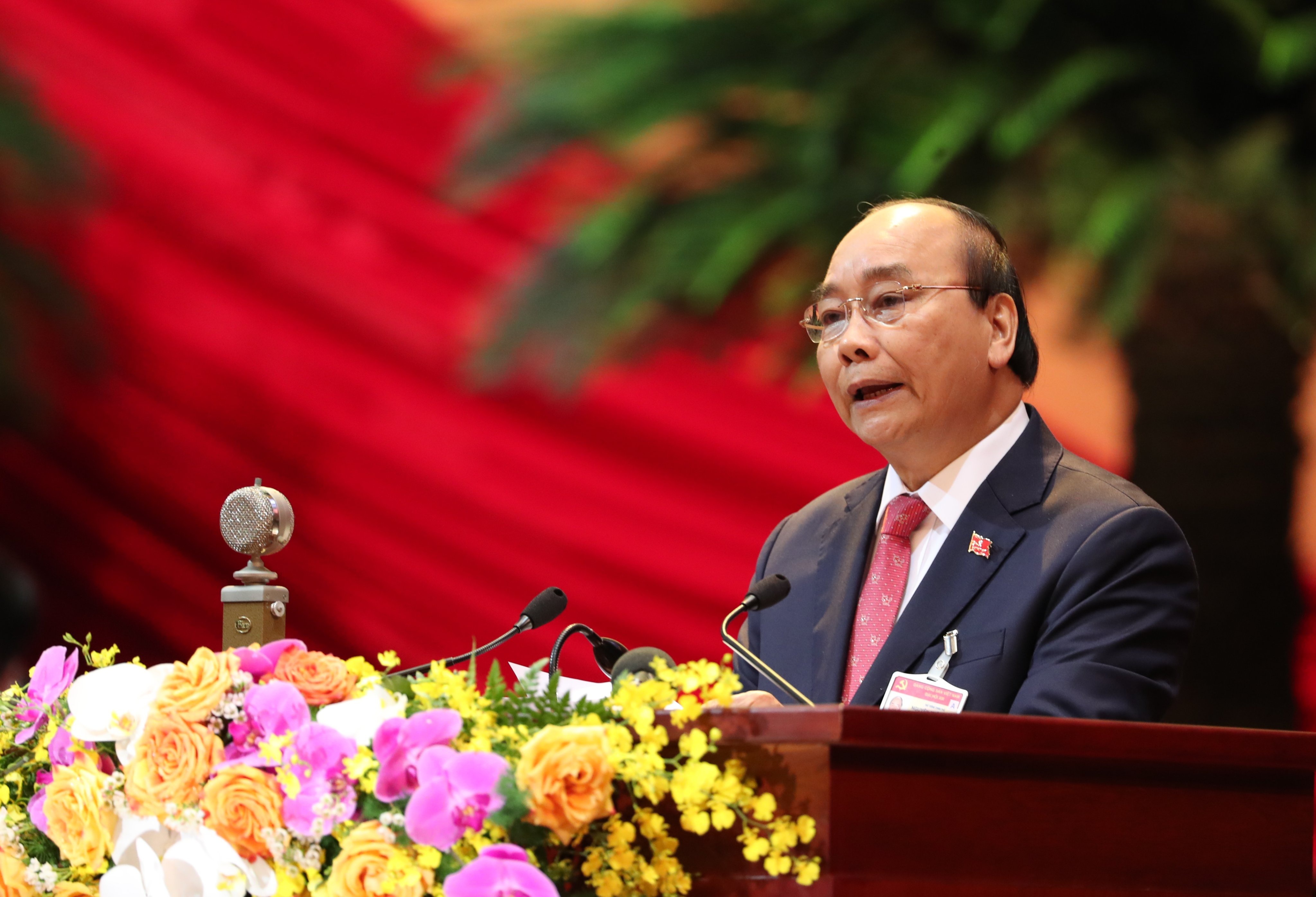dai hoi XIII cua Dang,  Dai hoi XIII,  Thu tuong Nguyen Xuan Phuc phat bieu anh 1