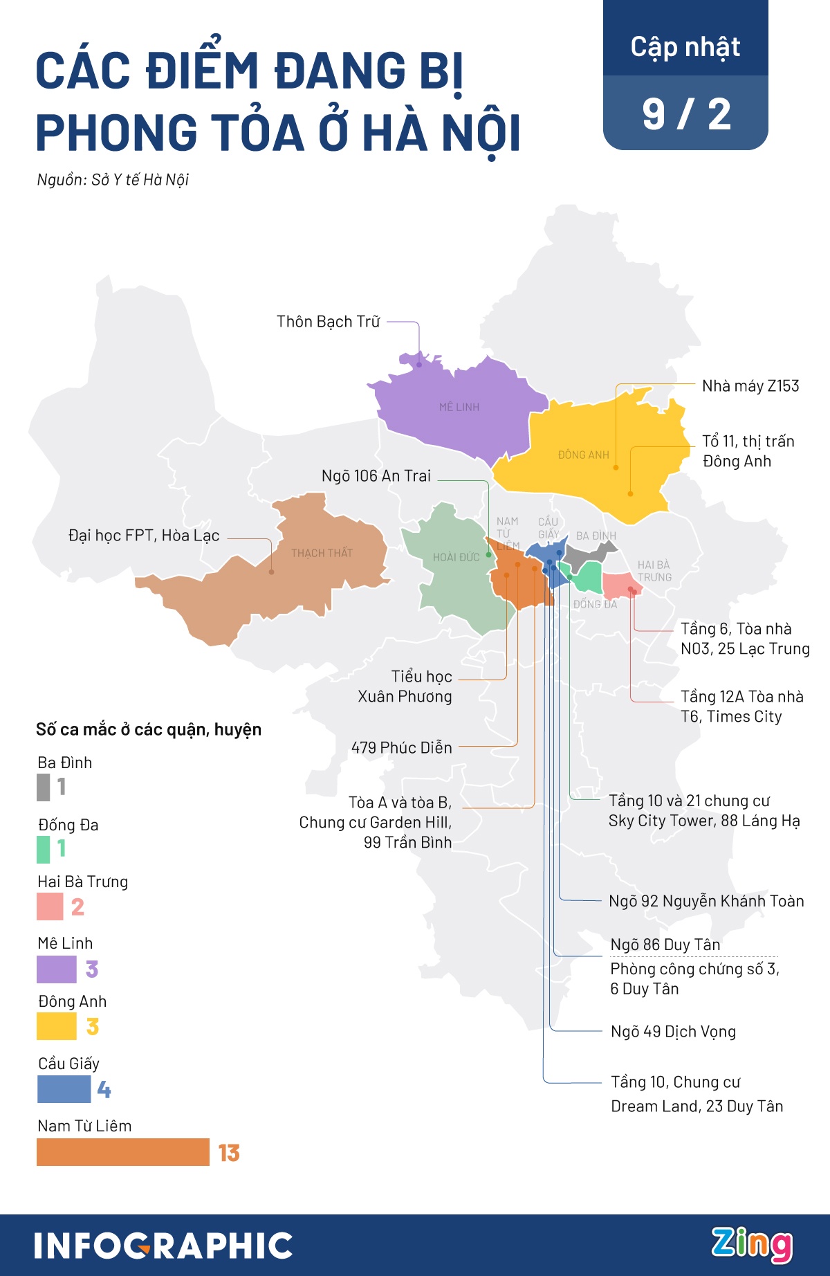 ca mac Covid-19 Ha Noi,  noi phong toa tai Ha Noi anh 1