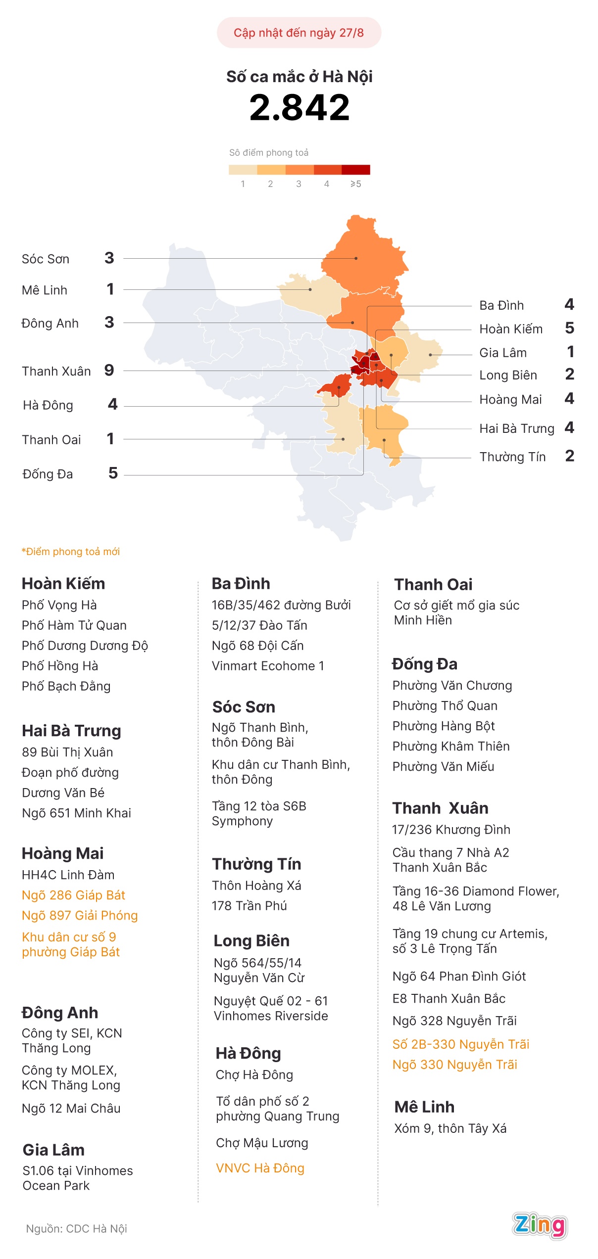 Dich Covid-19 Ha Noi,  cac diem phong toa tai Ha Noi anh 1