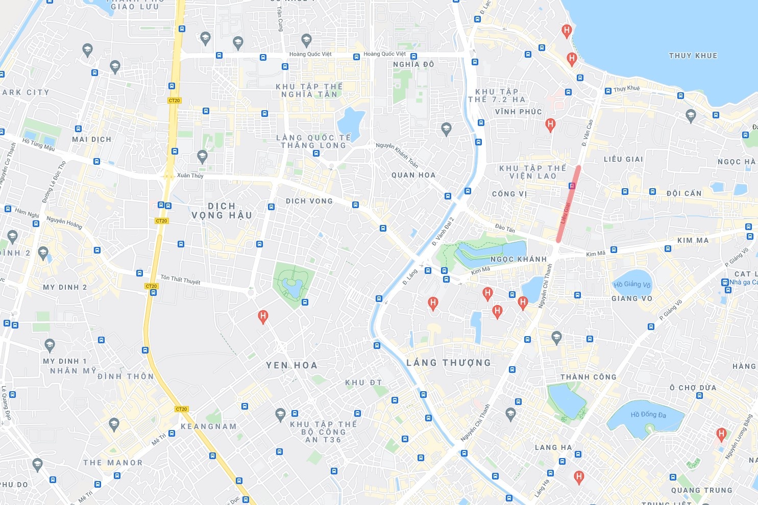 Ha Noi xen dai phan cach duong Lieu Giai anh 1