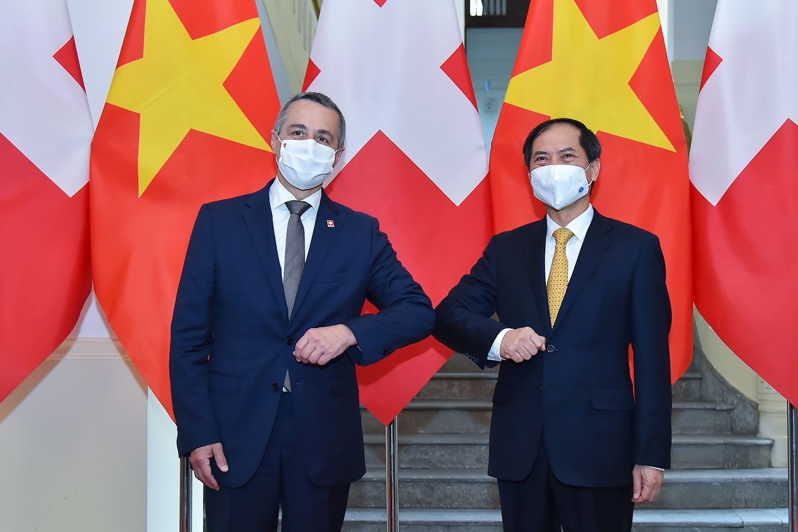 Bo truong Ngoai giao Bui Thanh Son hoi dam voi pho tong thong Thuy Si hinh anh