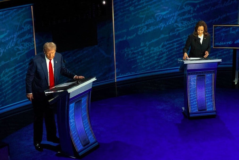 tranh luan Trump Harris anh 1