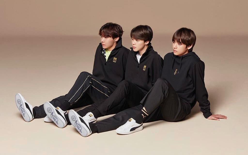 BTS ket hop voi Puma trong quang cao giay moi hinh anh