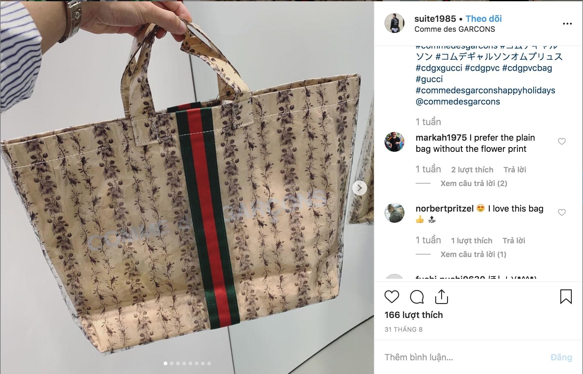 CDG ket hop Gucci ra tui lam tu giay anh 2