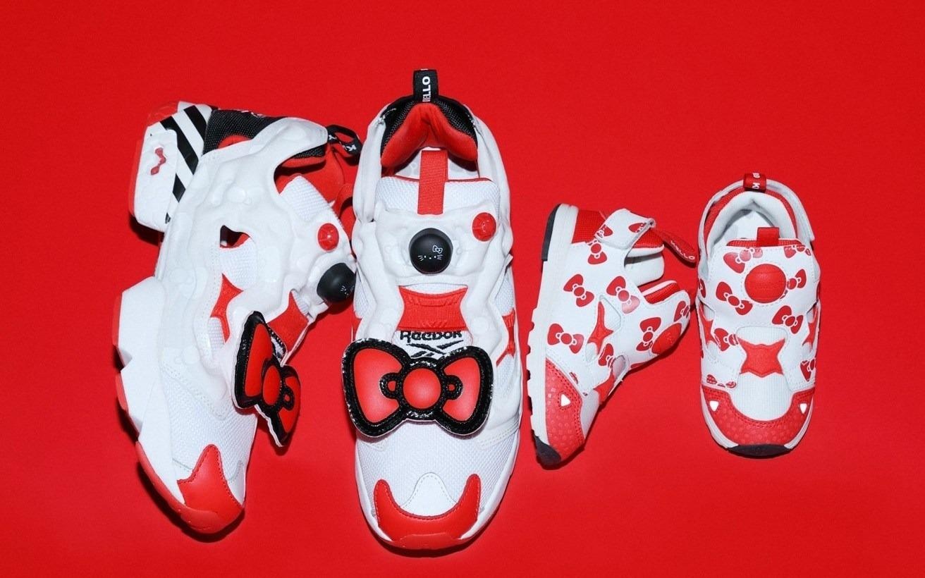 Reebok lot xac khi ban giay Hello Kitty, co nut bam thay day buoc hinh anh
