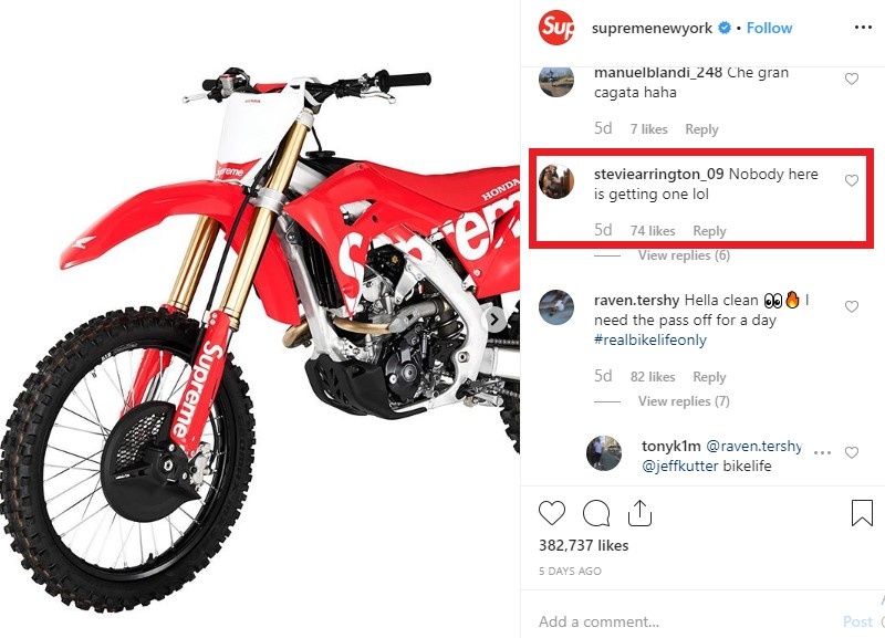 Supreme ket hop Honda anh 2