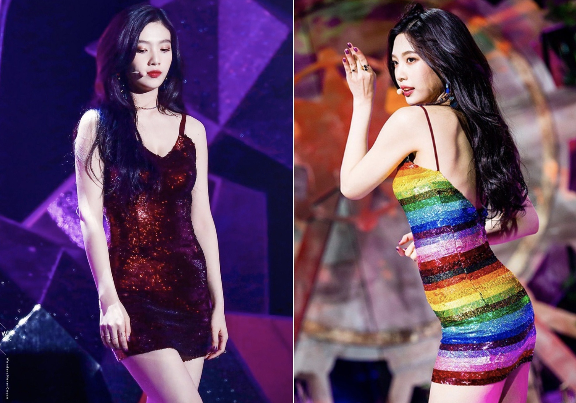 Joy nhieu lan gap su co vi mac vay qua ngan truoc dong nguoi hinh anh