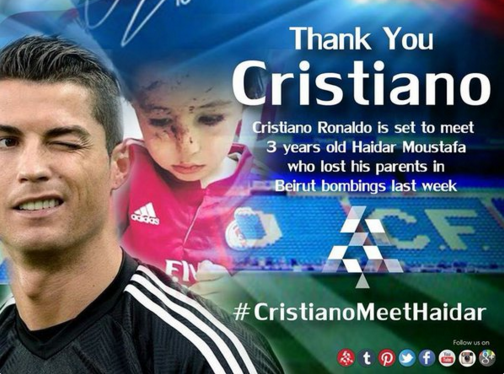 Nan nhan vu danh bom duoc gap Ronaldo nho mang xa hoi hinh anh