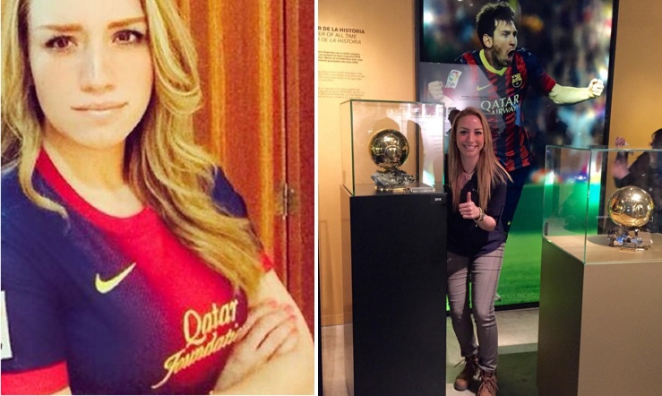 ronaldo cặp kè với fan Barcelona ảnh 2 ronaldo cap ke voi fan Barcelona anh 2