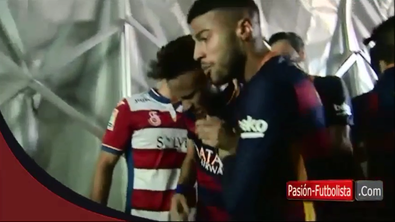 Neymar bi danh vao mieng khi dang an mung? hinh anh