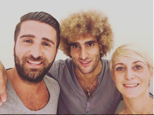 Fellaini nhuộm tóc vàng ảnh 2 Fellaini nhuom toc vang anh 2
