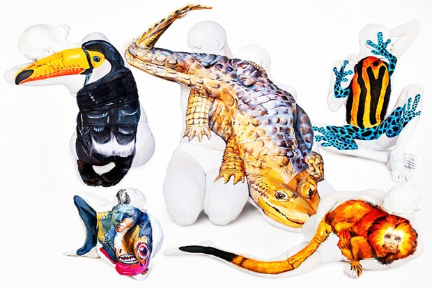 VDV Olympic hoa dong vat bang nghe thuat ve tranh co the hinh anh