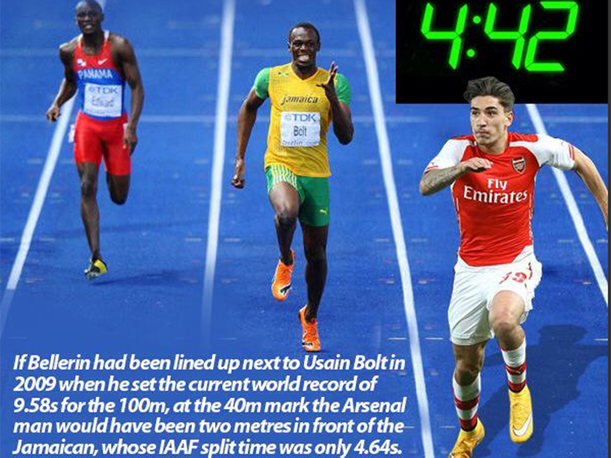 bellerin thách đấu usain bolt ảnh 1 bellerin thach dau usain bolt anh 1