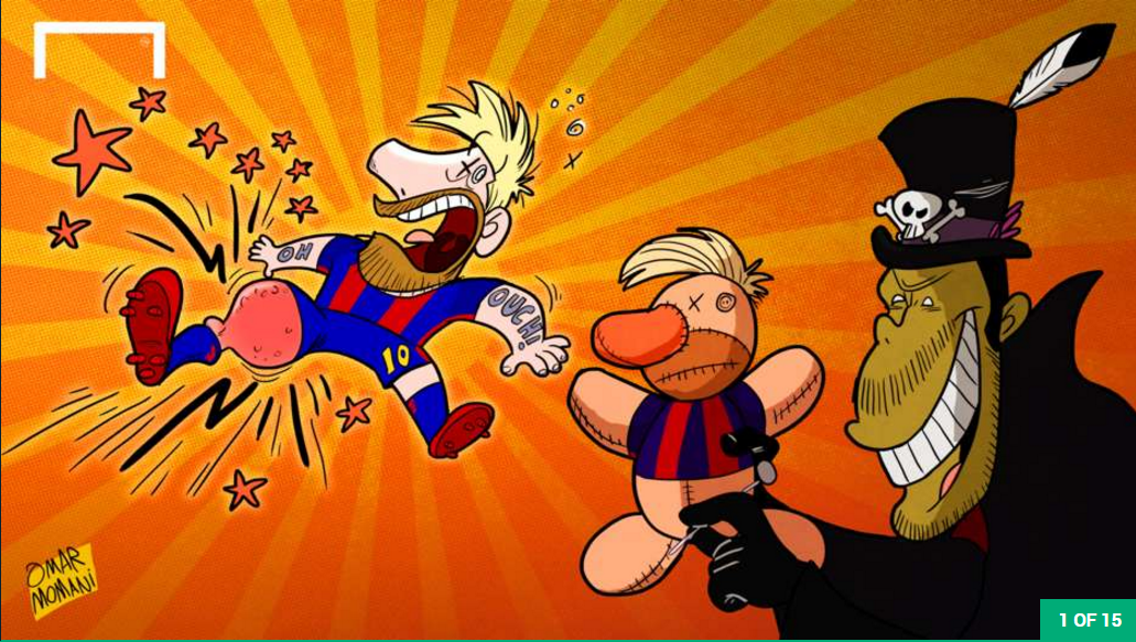 Hi hoa Messi bi yem bua nen chan thuong lien tuc hinh anh