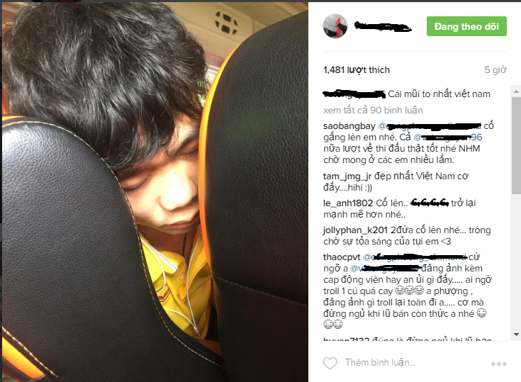 Văn Toàn đăng ảnh chụp trộm Công Phượng ảnh 1 Van Toan dang anh chup trom Cong Phuong anh 1