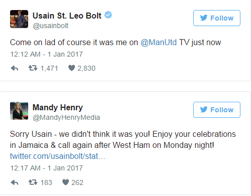 Usain Bolt goi dien cho MU anh 2