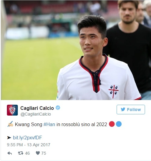 Sao trẻ Triều Tiên ghi bàn ở Serie A ảnh 1 Sao tre Trieu Tien ghi ban o Serie A anh 1