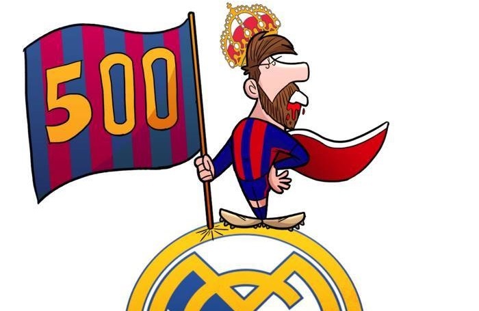 Biem hoa Messi mom day mau, dung cam co ngao nghe tren dau Real hinh anh