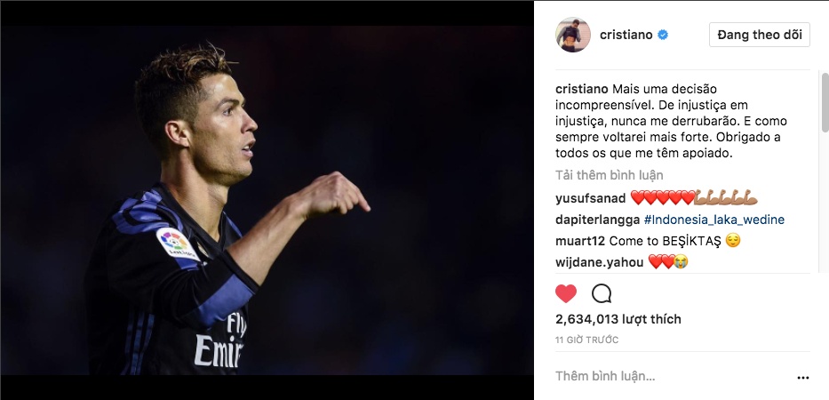 Ronaldo bị cấm thi đấu ảnh 1 Ronaldo bi cam thi dau anh 1