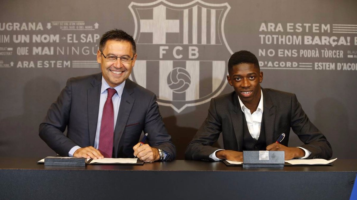 Dembele ra mat Barca anh 2