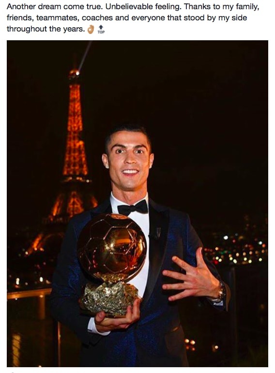 Ronaldo gianh qua bong vang 2017 anh 3