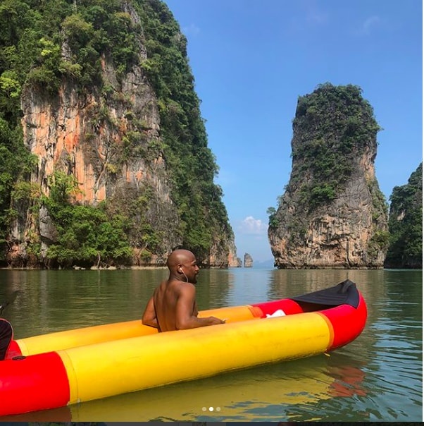 Mayweather di du lich anh 3