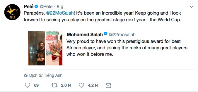 Salah gianh giai cau thu hay nhat chau Phi anh 1