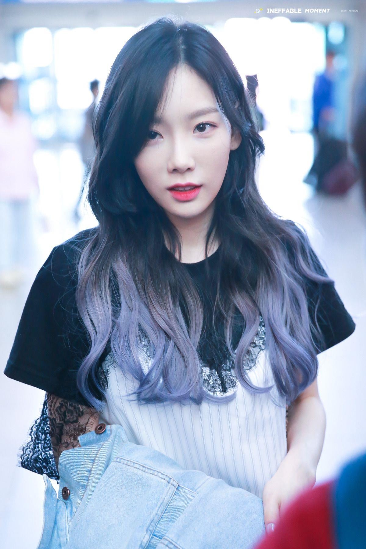 Taeyeon nhuộm tóc vàng ảnh 1 Taeyeon nhuom toc vang anh 1