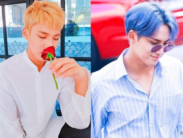 Thanh vien Seventeen chung minh nhan sac nam than du nhuom mau toc la hinh anh