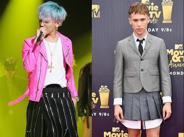 G-Dragon va nhieu sao nam khong ngai mac vay xuong pho hinh anh