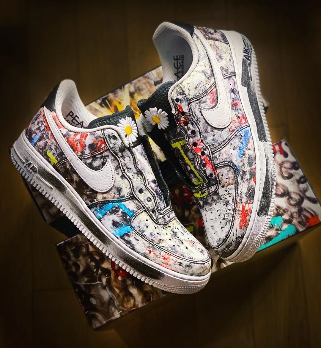 giay Nike Air Force 1 x PEACEMINUSONE Para-noise anh 8