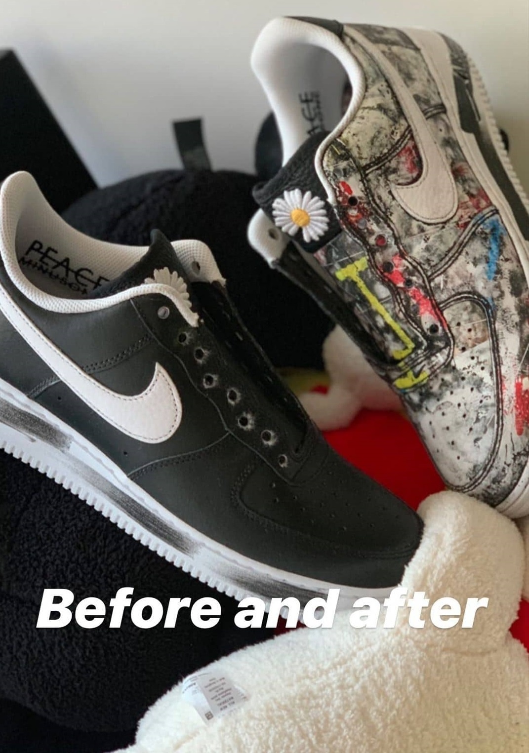 giay Nike Air Force 1 x PEACEMINUSONE Para-noise anh 7