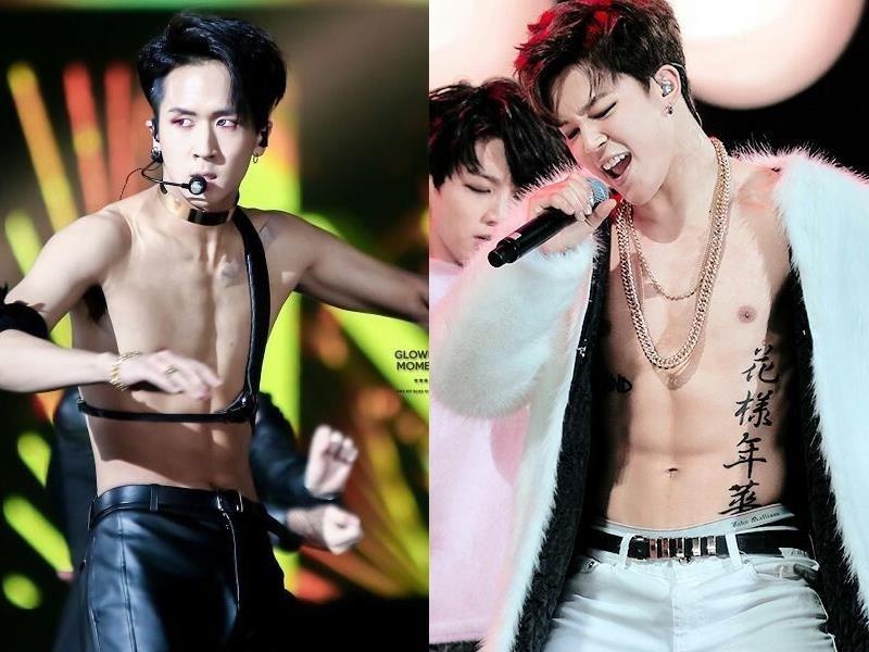 Jimin (BTS) va dan my nam Han thich mac do khoe than tren san khau hinh anh