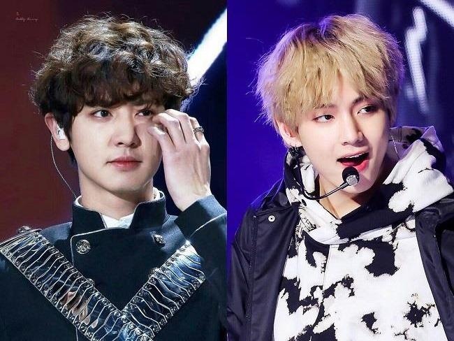 V (BTS) va dan sao nam trong ca tinh voi kieu toc xoan xu hinh anh