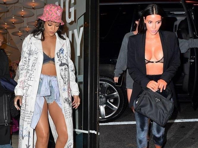 Rihanna va dan sao Hollywood chuong mot mac ao khoac ho noi y hinh anh