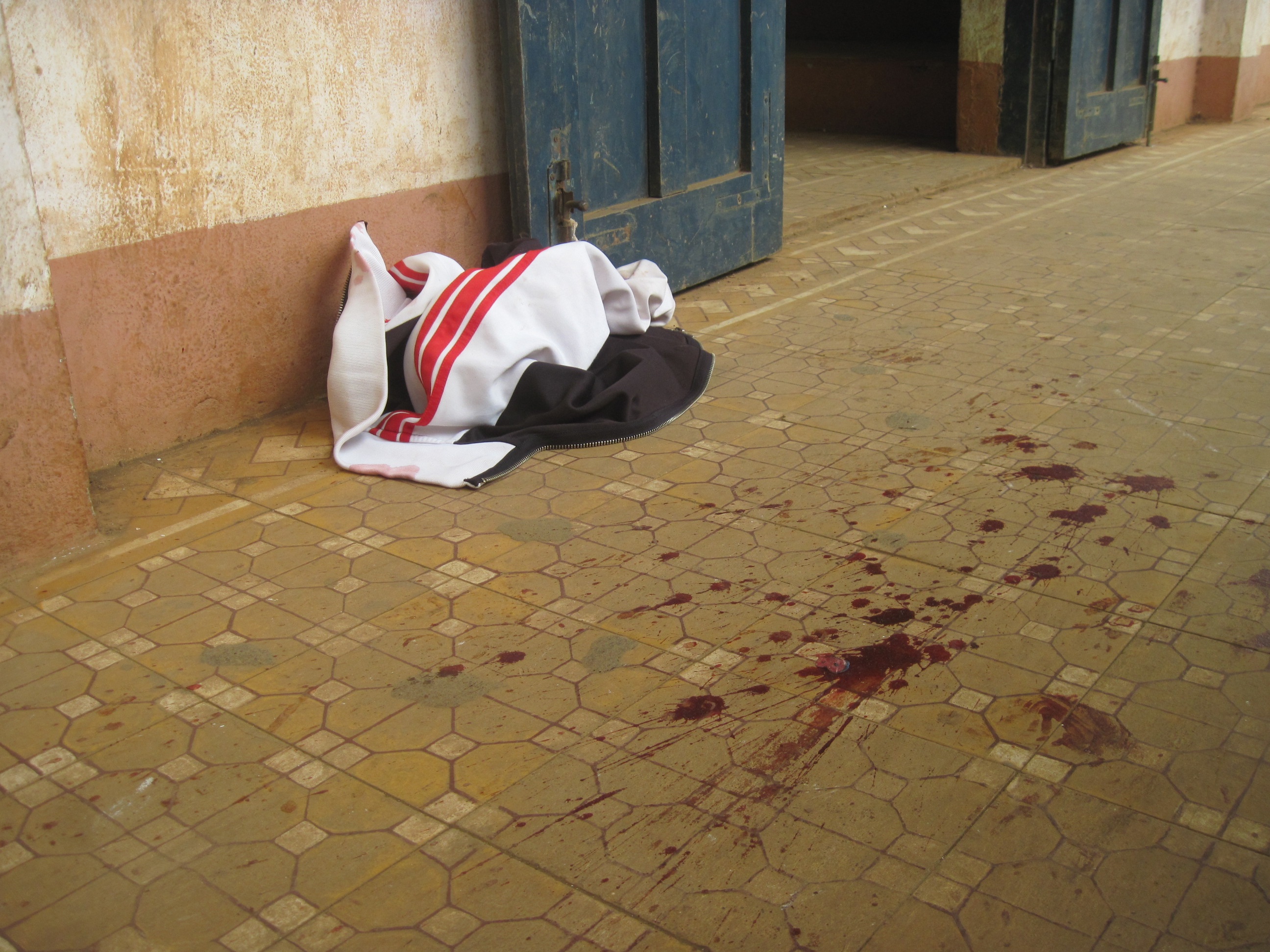 Hiện trường nơi xảy ra án mạng kinh hoàng.