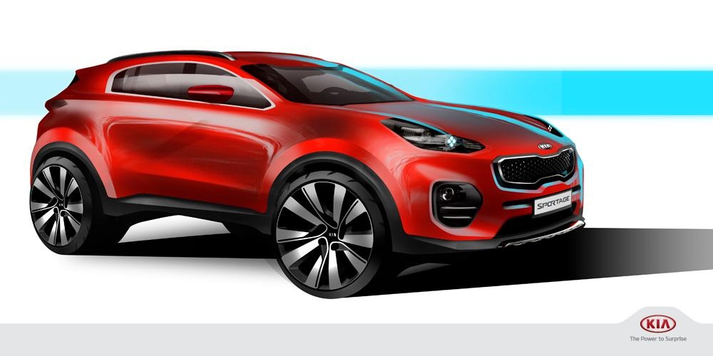 Hình ảnh phác thảo Kia Sportage 2016