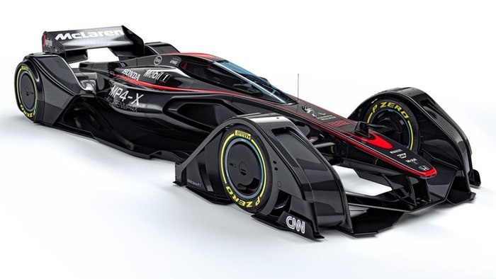 McLaren MP4-X được ví như một chiến đấu cơ trên đường đua F1. Nó cũng mang trên mình một thiết kế khá khác biệt so với các mẫu xe đua hiện nay. Không chỉ vậy, hàng loạt công nghệ như trong phim được trang bị trên xe như: lốp có thể dự đoán khi nào gặp sự cố, thân xe tích hợp các điện cực biến không khí thành tia Plasma để tăng độ bám đường khi vào cua, buồng lái siêu kín để giảm chấn thương cho tay đua,…