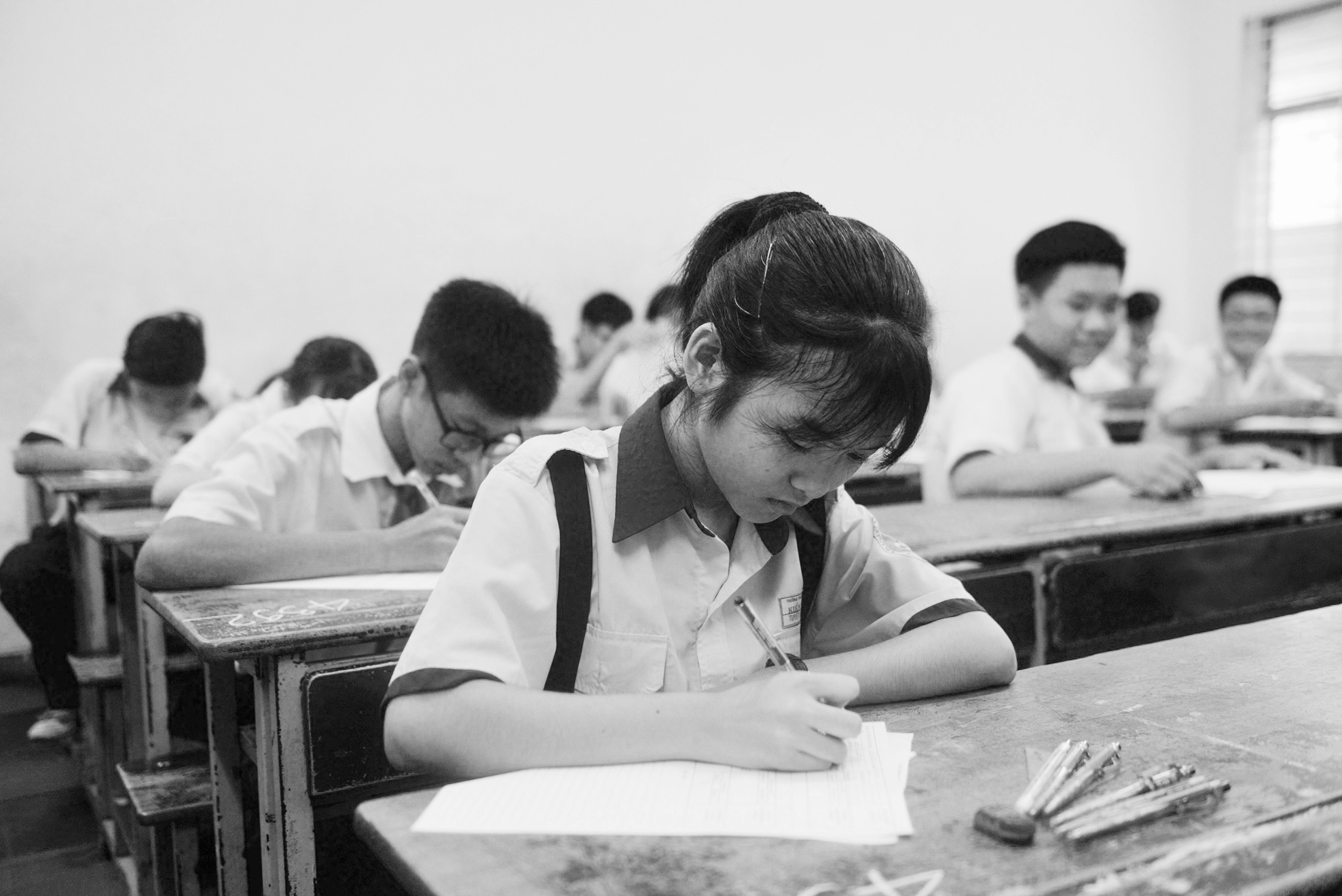 Hoc sinh Sai Gon thi lop 10 anh 7