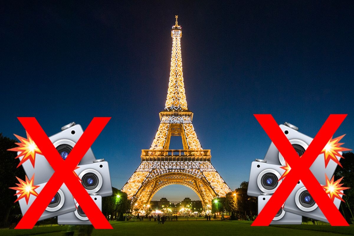 Tai sao khong duoc chup hinh thap Eiffel ban dem? hinh anh
