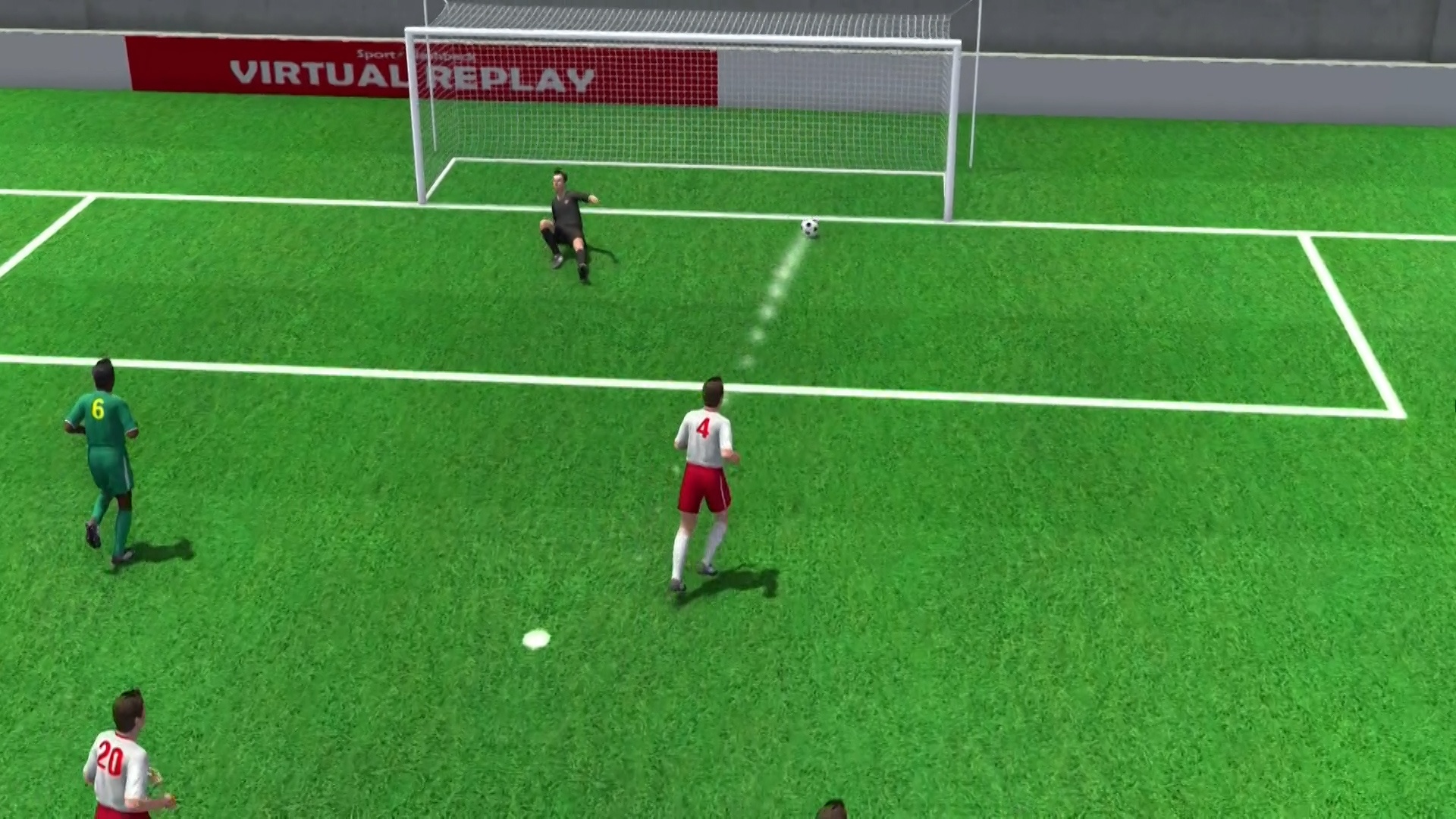 Pha ghi ban may man cua Senegal vao luoi Ba Lan duoi goc nhin 3D hinh anh