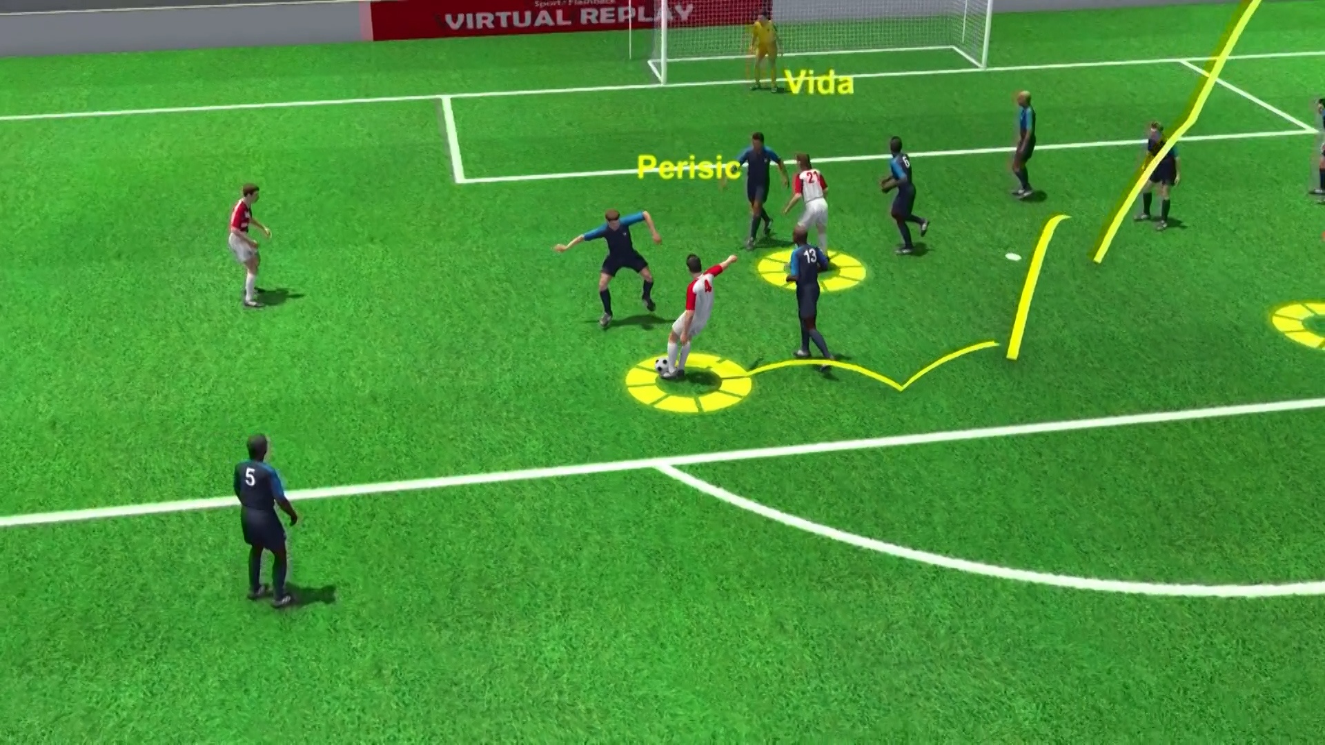 Highlight 3D: Hai ban thang cua Croatia vao luoi Phap hinh anh