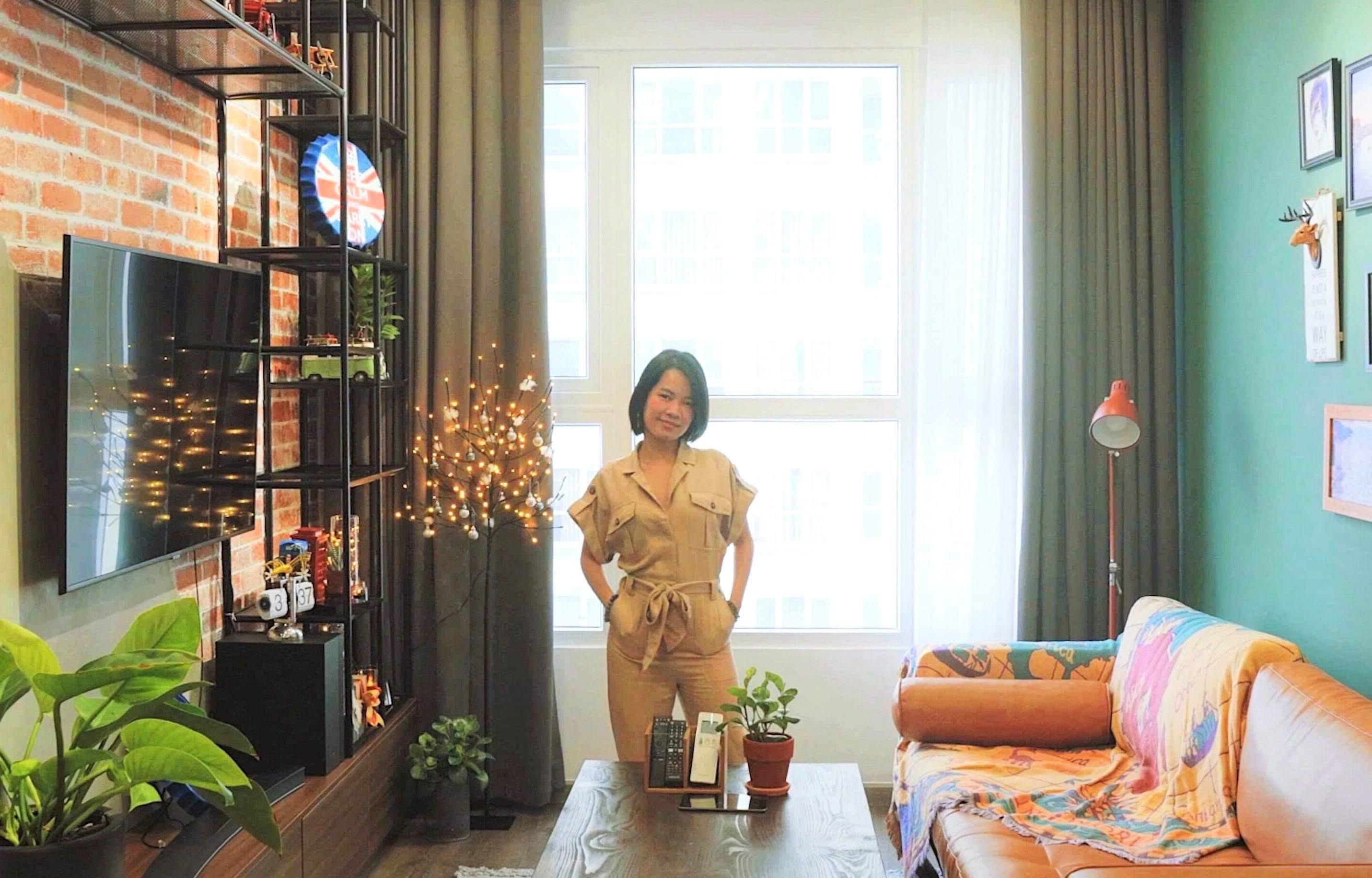 Can ho 56 m2 lam noi that 250 trieu dong nhu quan ca phe o TP.HCM hinh anh