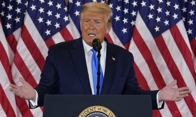 Tong thong Trump don phuong tuyen bo chien thang hinh anh